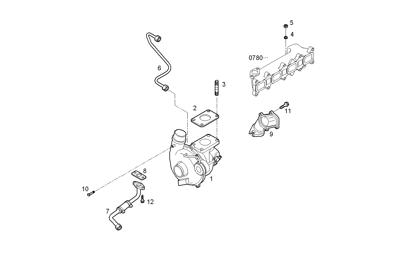 TURBOCHARGER - F1CE0481F*A001 SOFIM HPI 3.0L - EURO 4 parts diagram