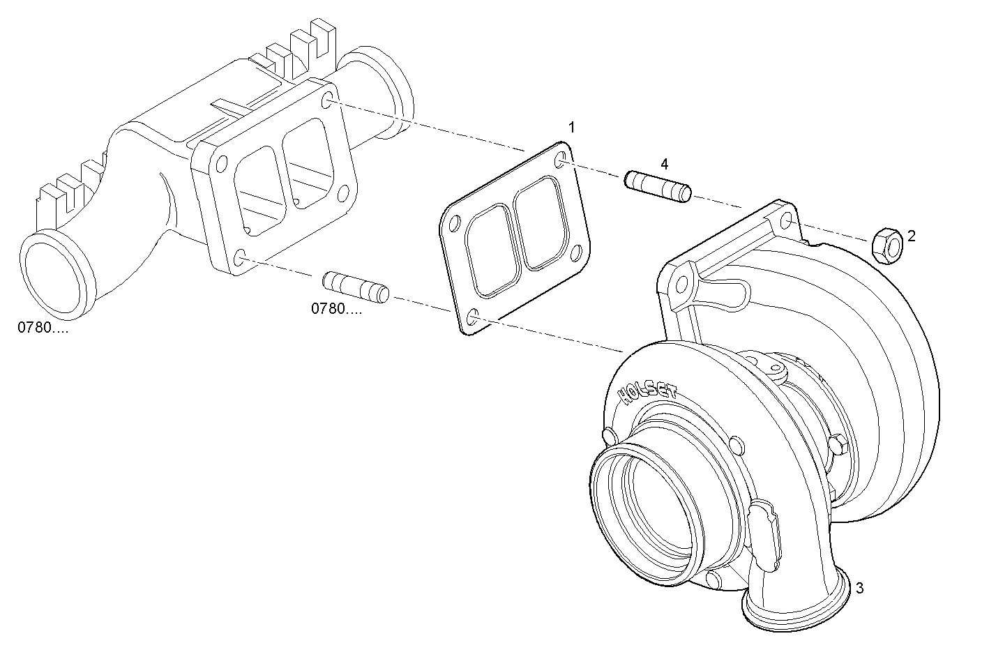 TURBOCHARGER - C10ENTX20.00A801 CURSOR 10 - TIER 3 parts diagram