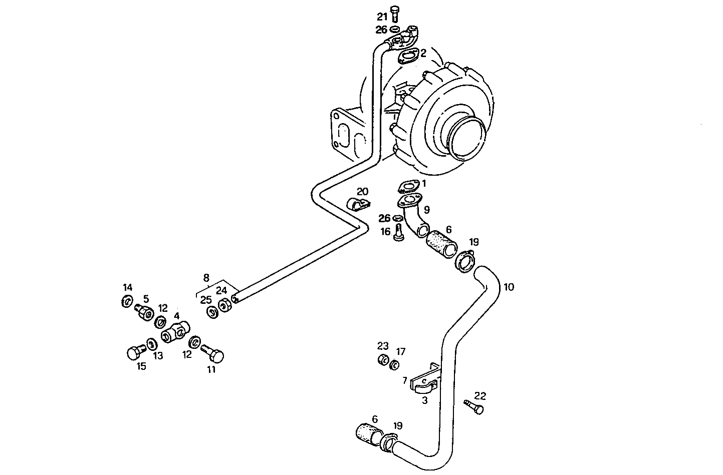 TURBOCHARGER - 8210SRM36.32 8210SRM36 parts diagram