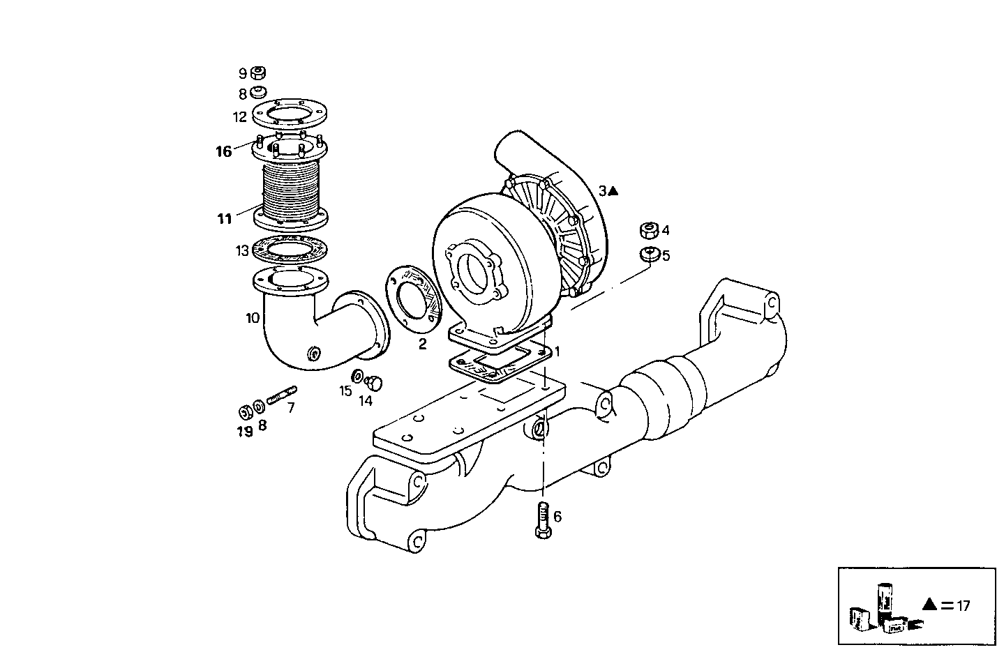 TURBOCHARGER - GE8361SRi25.00A50S GE8361SRi25 parts diagram