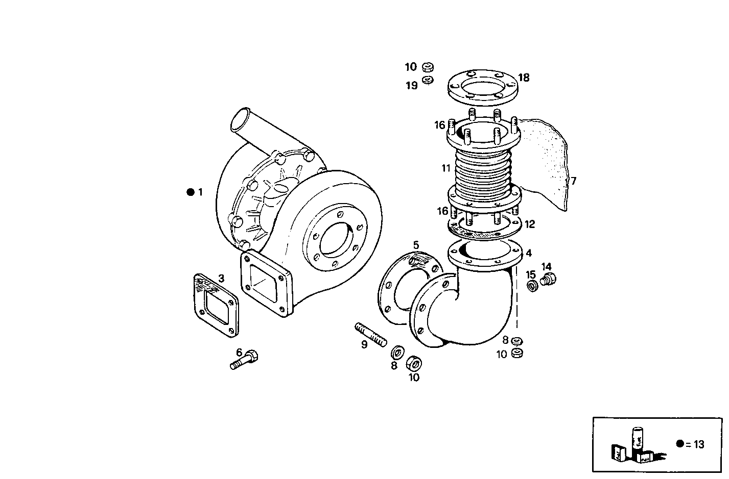 TURBOCHARGER - 8281Si15.00A580 8281Si15 parts diagram