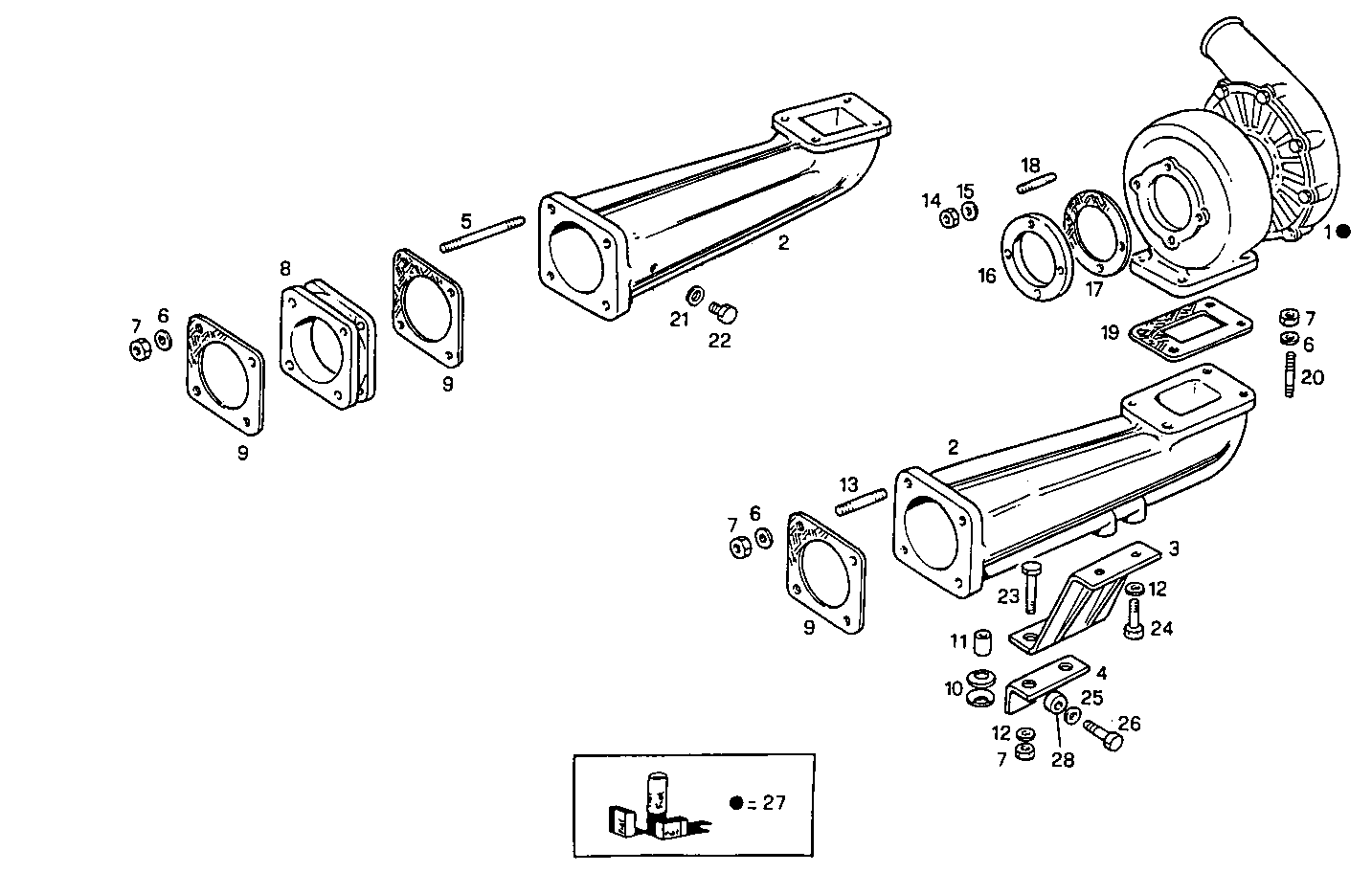 TURBOCHARGER - PU8281SRI10.00A102 PU8281SRI10 parts diagram