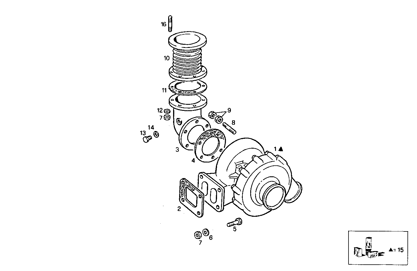 TURBOCHARGER - 8210SRi27.01A580 8210SRi27 parts diagram