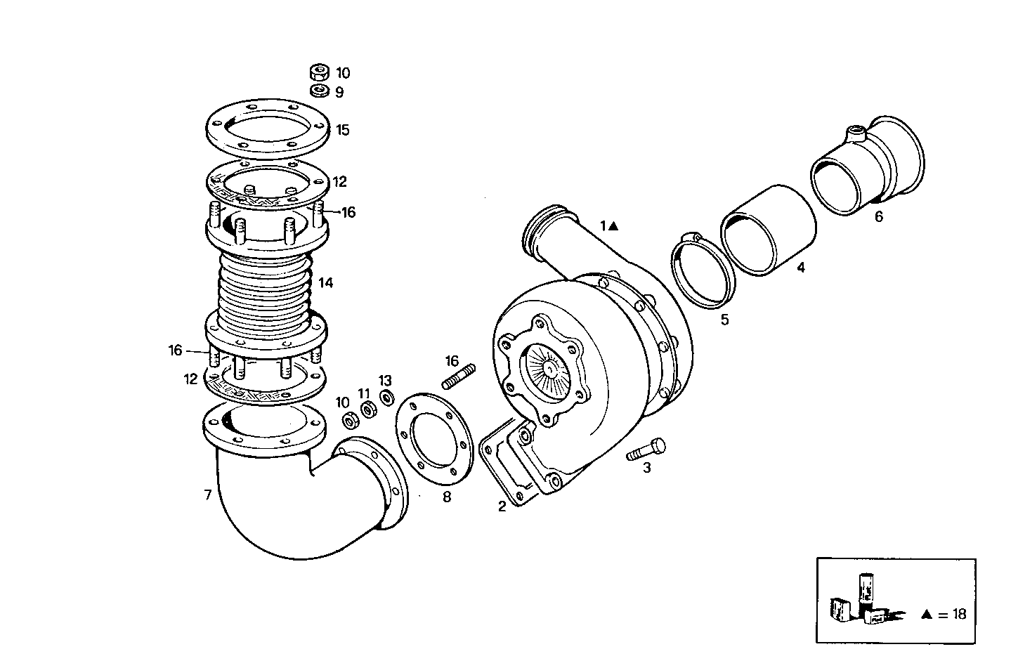 TURBOCHARGER - 8291SRi15.00 8291SRi15 parts diagram