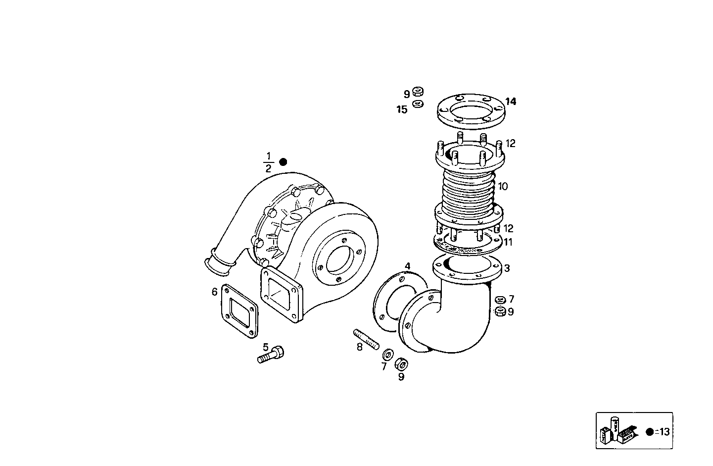 TURBOCHARGER - GE8281SRi27.00A71M GE8281SRi27 parts diagram