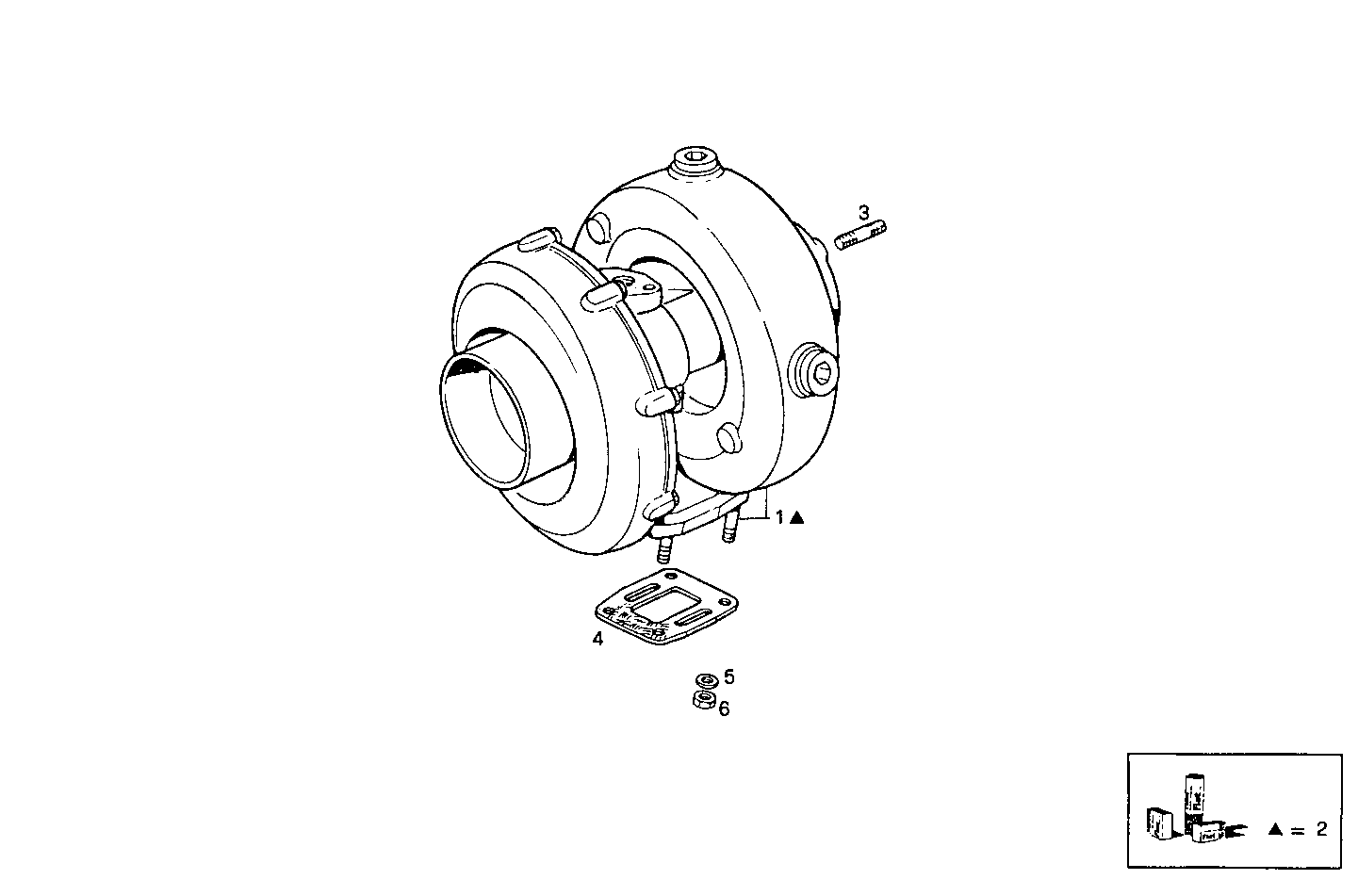 TURBOCHARGER - 8061SRM33.40 8061SRM33 parts diagram