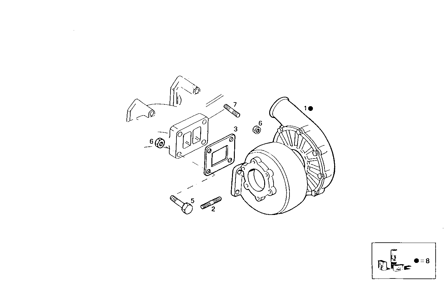 TURBOCHARGER - 8460SRi10.00A020 8460SRi10 parts diagram