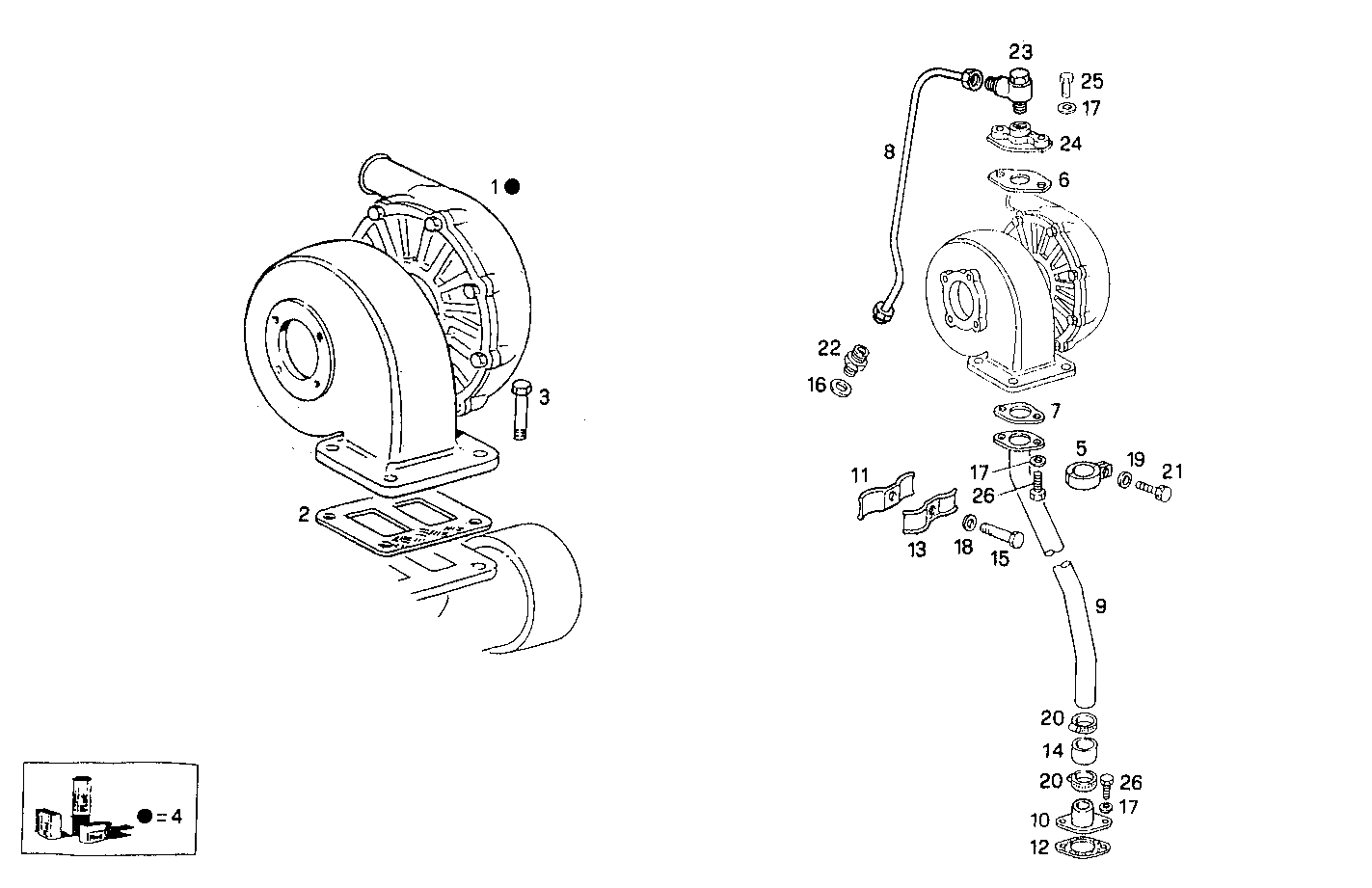 TURBOCHARGER - 8061Si16.06A580 8061Si16 parts diagram
