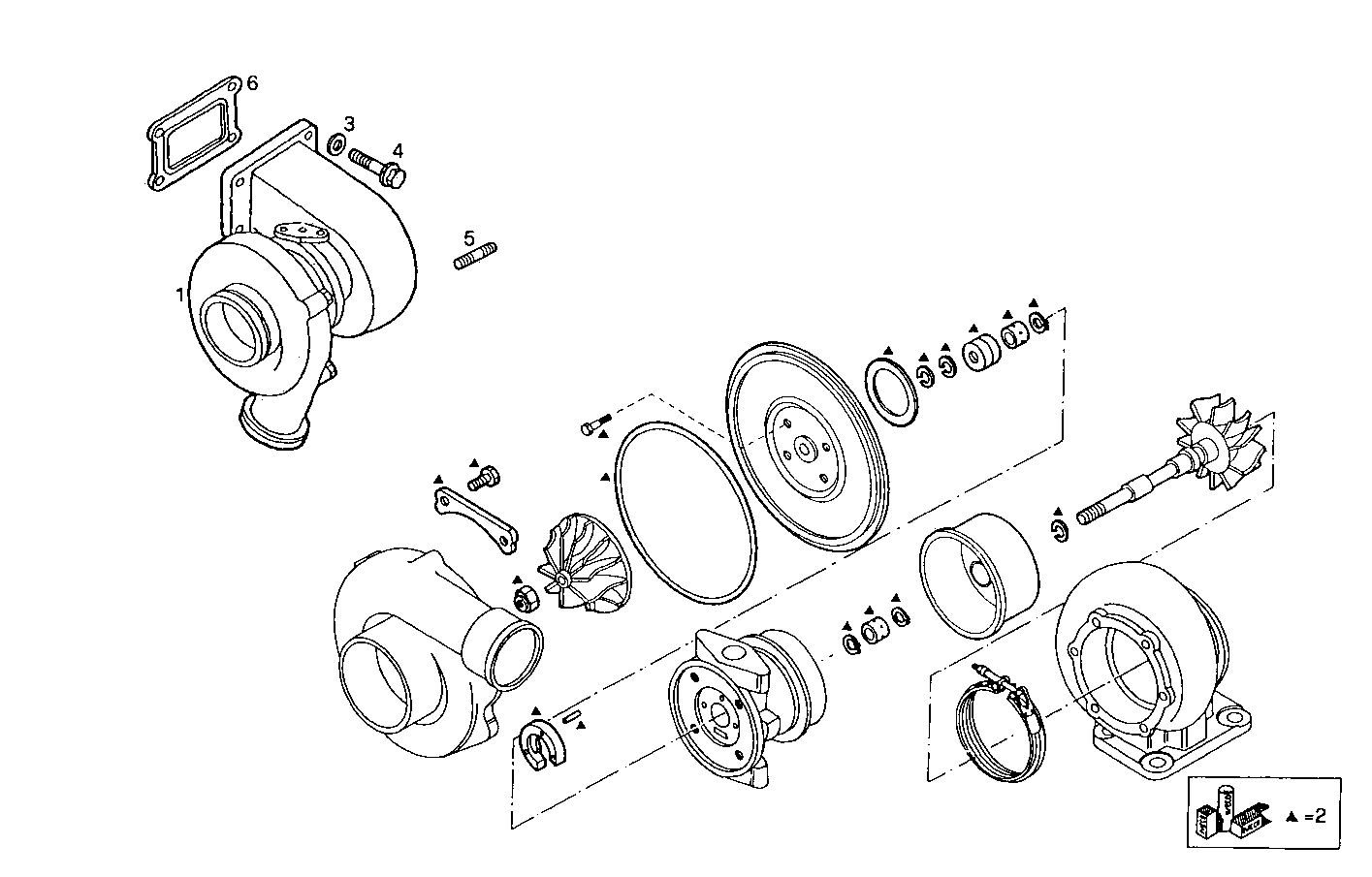 TURBOCHARGER - 8210SRC21.30A001 8210SRC21 parts diagram