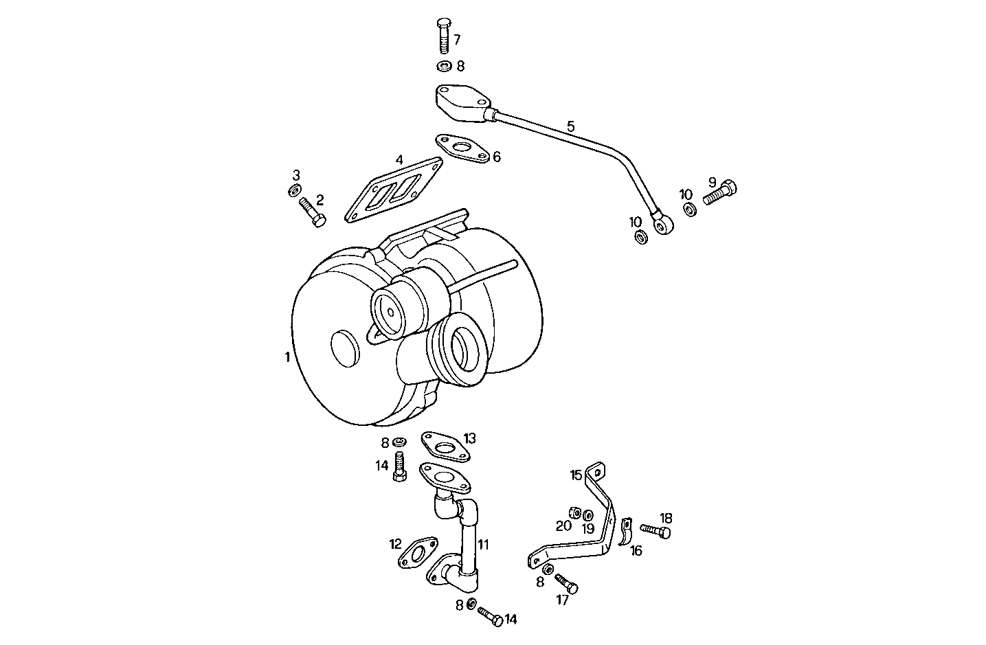 TURBOCHARGER - 8360SRC22.10 8360SRC22 parts diagram