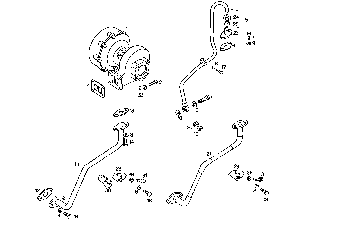TURBOCHARGER - 8360SRC22.20 8360SRC22 parts diagram