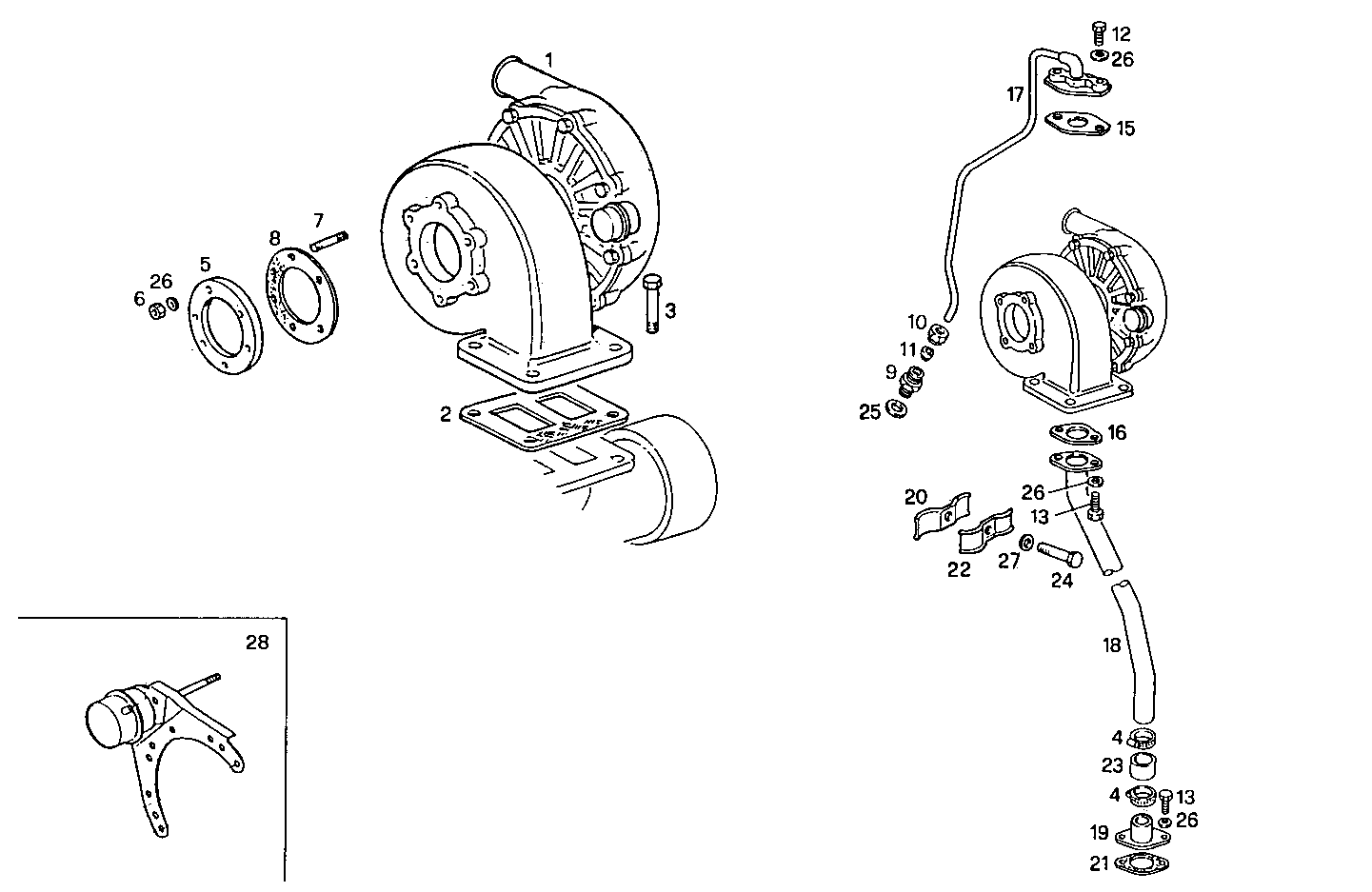 TURBOCHARGER - 8065SE00.00A800 8065SE00 parts diagram