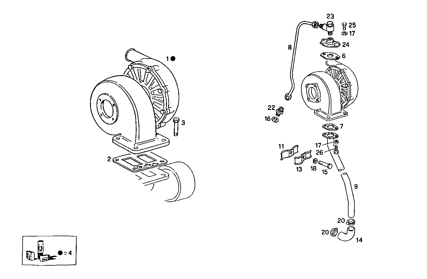 TURBOCHARGER - 8061SI07.05A556 8061SI07 parts diagram