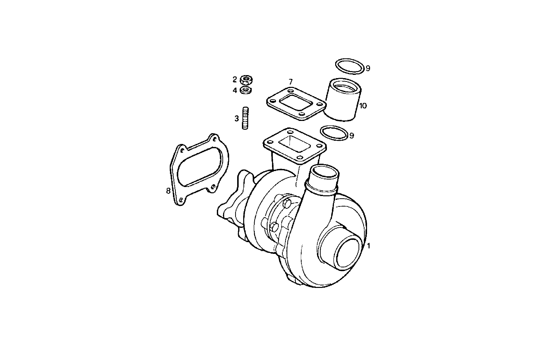 TURBOCHARGER - 8141SRC20.00 8141SRC20 parts diagram