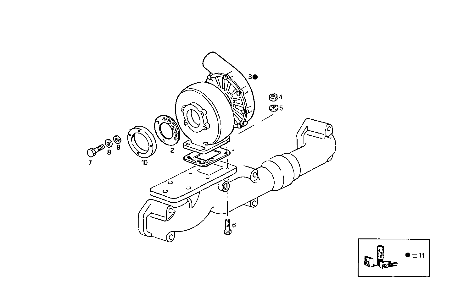 TURBOCHARGER - 8361SRE10.00A004 8361SRE10 parts diagram