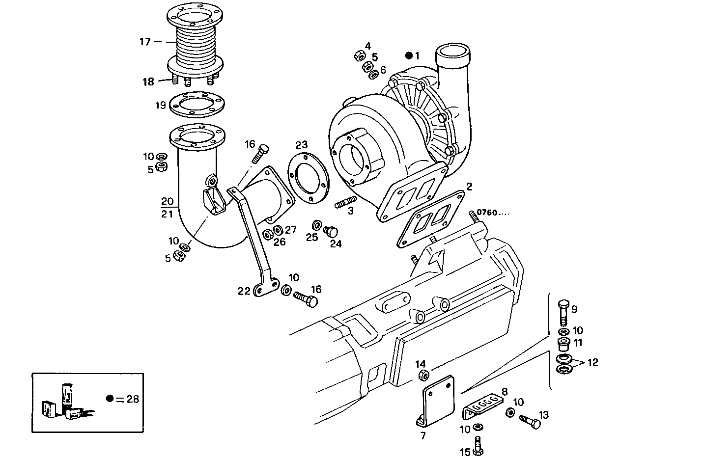 TURBOCHARGER parts diagram