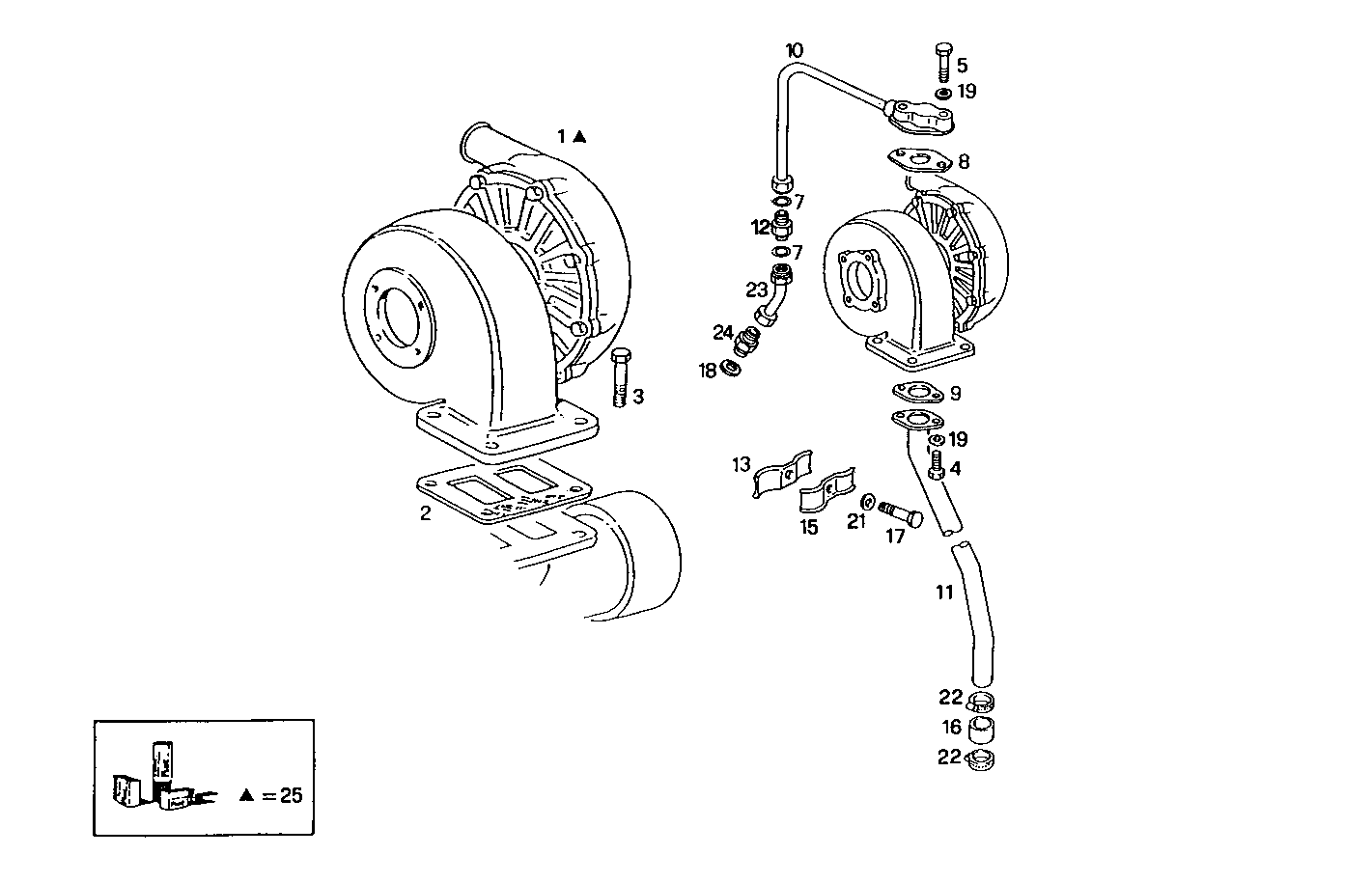 TURBOCHARGER - 8061Si40.00 8061Si40 parts diagram