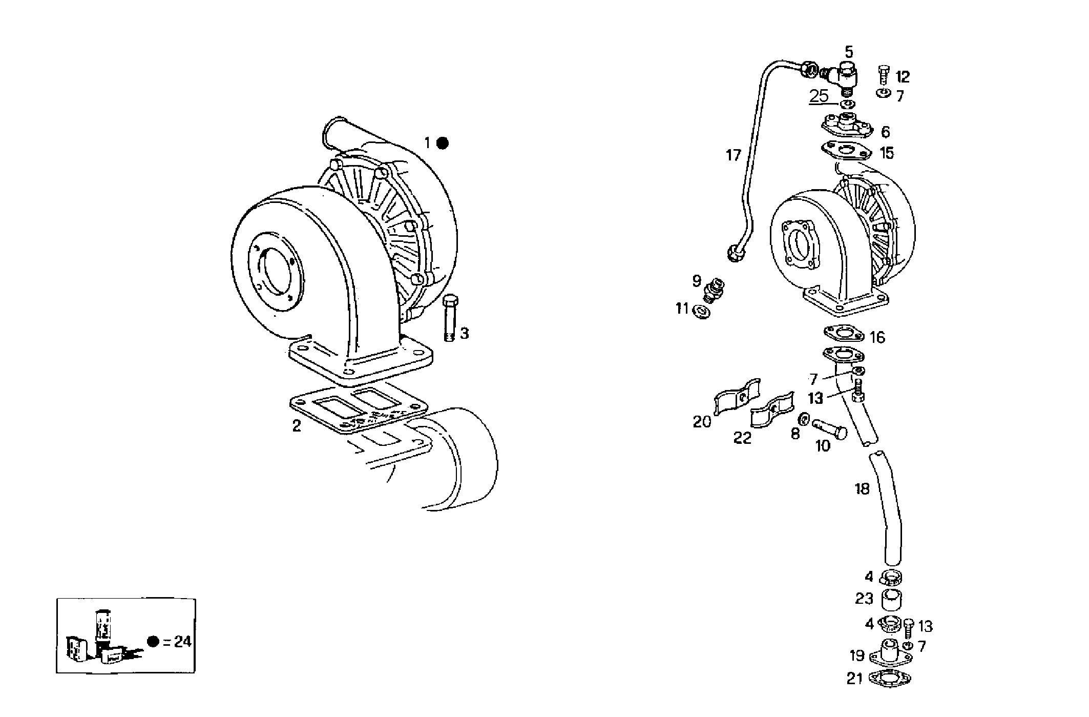 TURBOCHARGER - 8065SRE25.00 8065SRE25 parts diagram