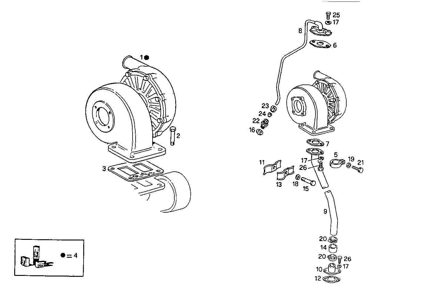 TURBOCHARGER - 8061SRi25.06A550 8061SRi25 parts diagram