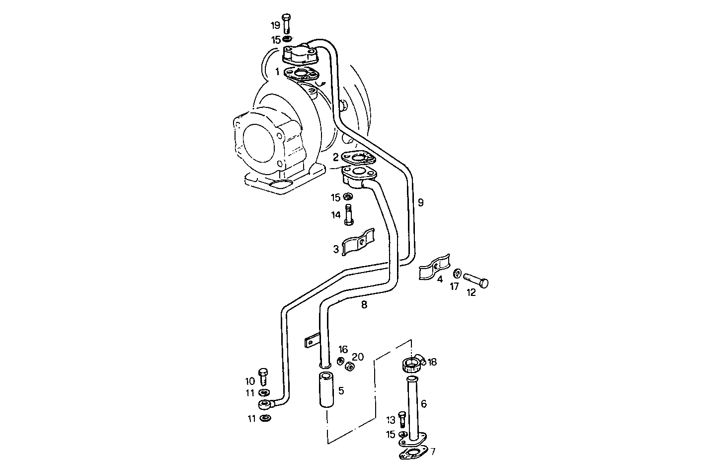TURBOCHARGER - 8361SI10.00A801 8361SI10 parts diagram