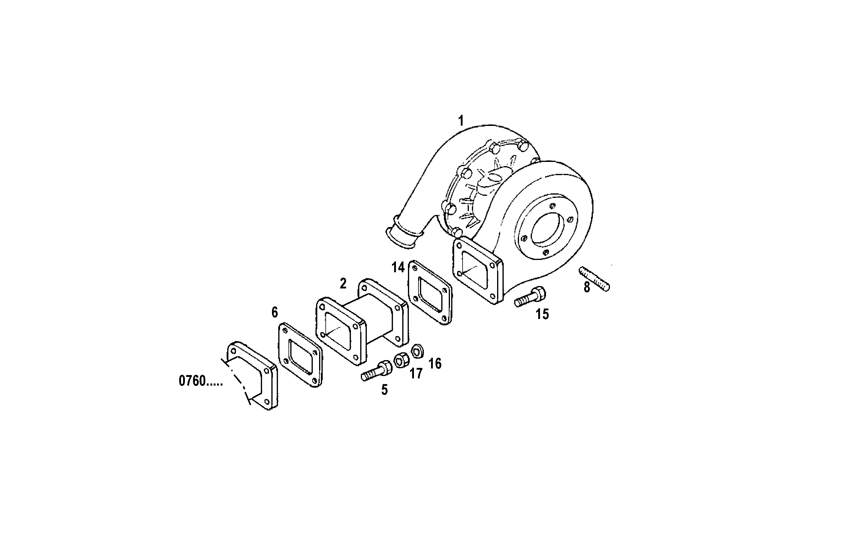 TURBOCHARGER - 8281SRi40.00 8281SRi40 parts diagram