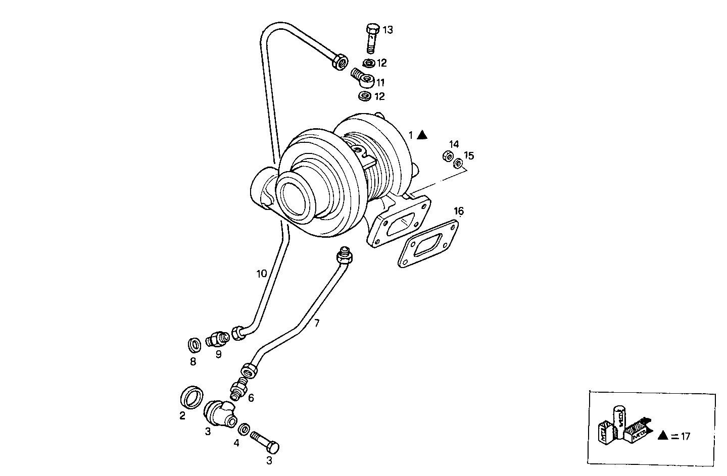 TURBOCHARGER - 8045SE00.09A002 8045SE00 parts diagram