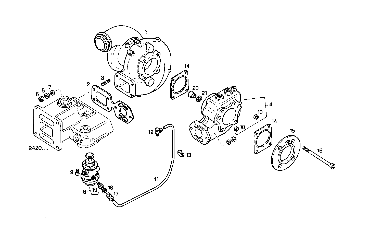 TURBOCHARGER - C78ENTM50.10 CURSOR 8 parts diagram