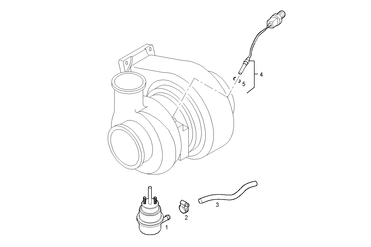TURBOCHARGER - C78ENTC25.00A003 CURSOR 8 - EURO 3 parts diagram