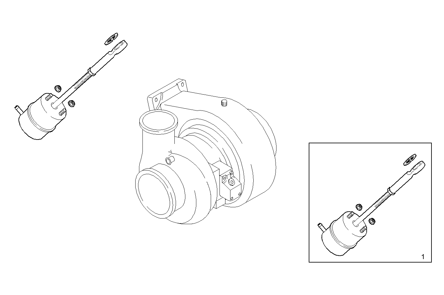 TURBOCHARGER - GENEF200E.A552 NEF 6 electron. parts diagram