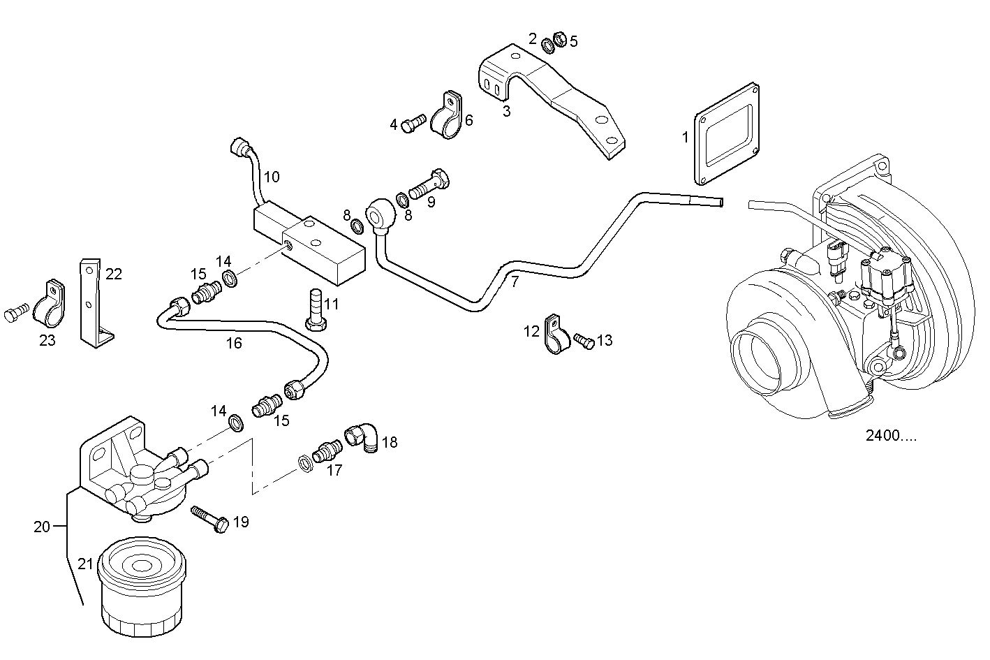 CONTROL VALVE - F3BE0681M*B722 CURSOR 13 - EURO 3 parts diagram