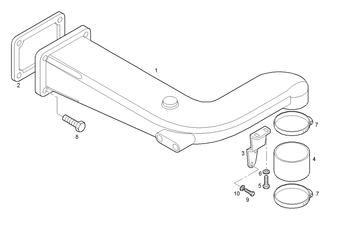 SUPERCHARGING LINES - N60ENTM40.10 NEF 6 electron. parts diagram