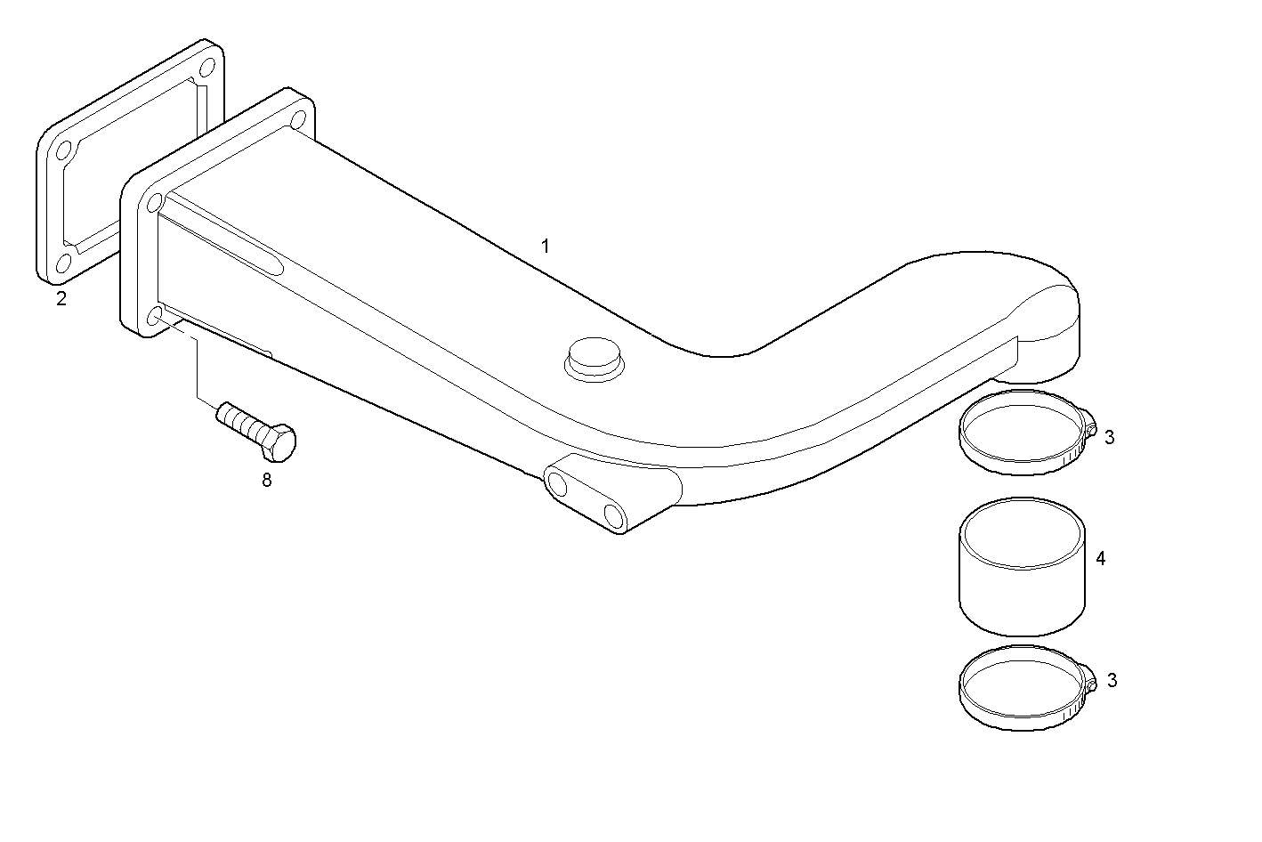 SUPERCHARGING LINES - N40ENTM25.10 NEF 4 electron. parts diagram