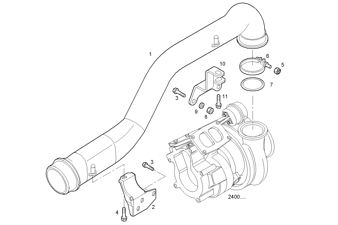 SUPERCHARGING LINES - N40ENTC21.00A016 NEF 4 electron. - EURO 3 parts diagram