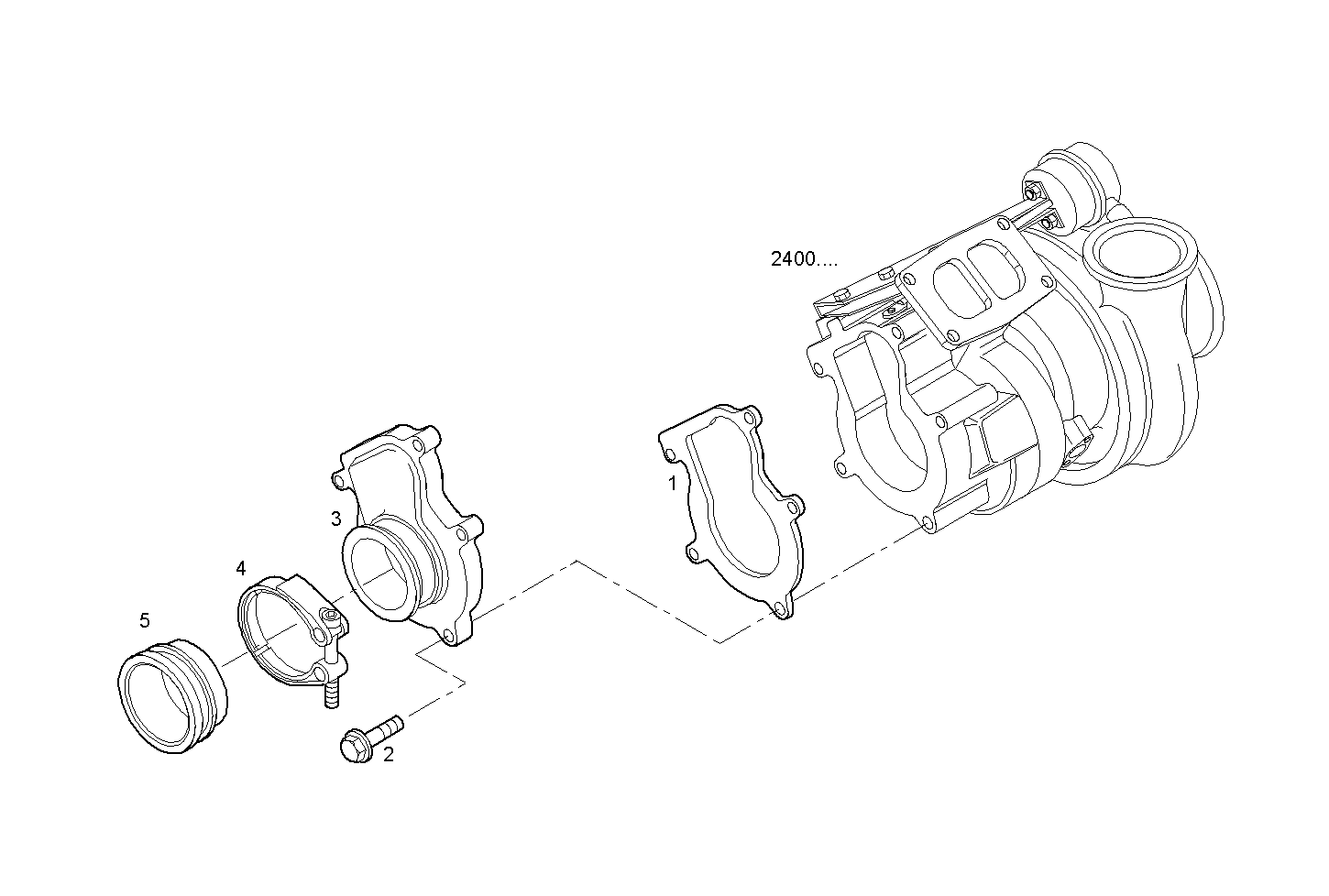 SUPERCHARGING LINES - F4AE0681D*C150 NEF 6 electron. - EURO 3 parts diagram