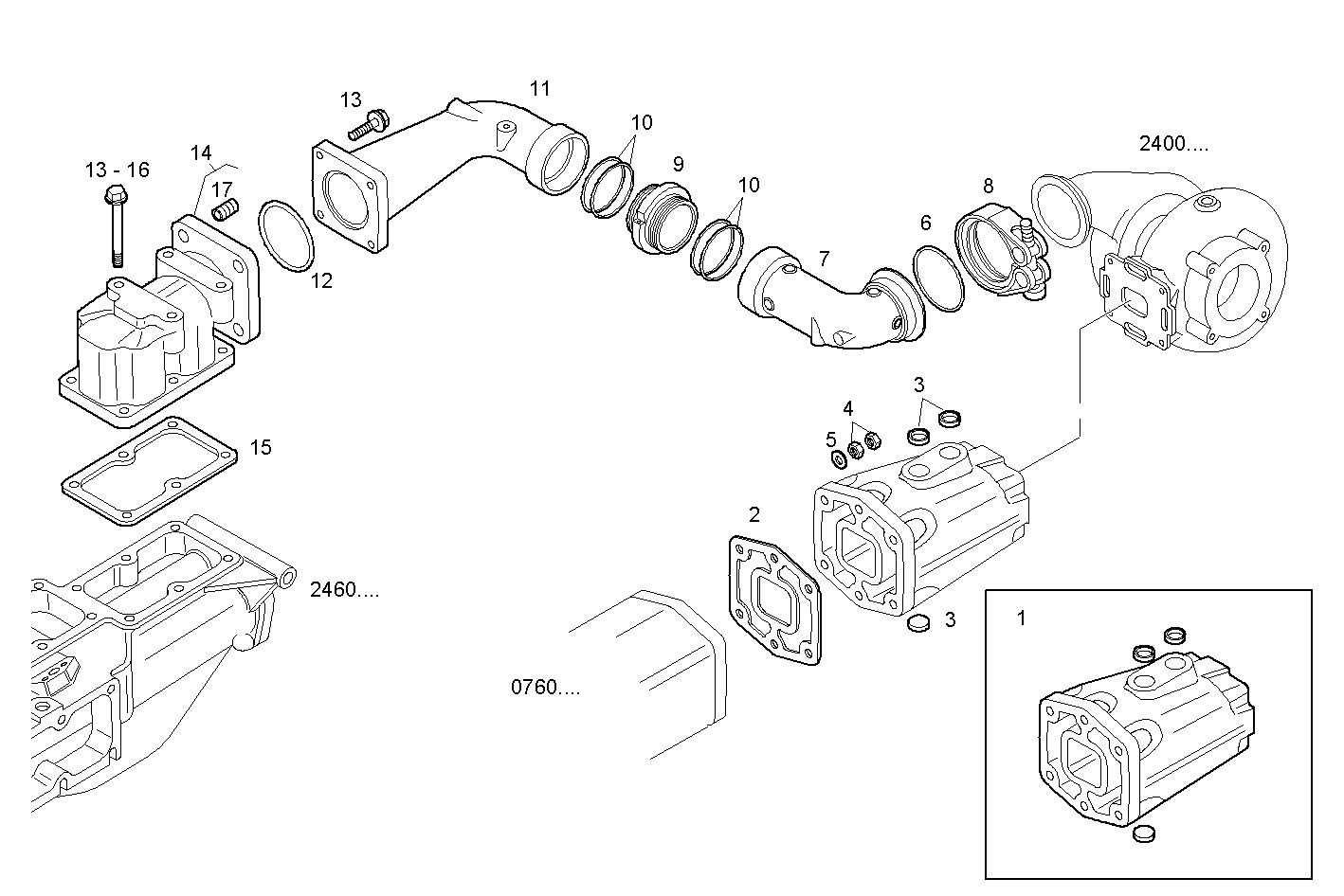 SUPERCHARGING LINES - C13ENTM50.10 CURSOR 13 parts diagram