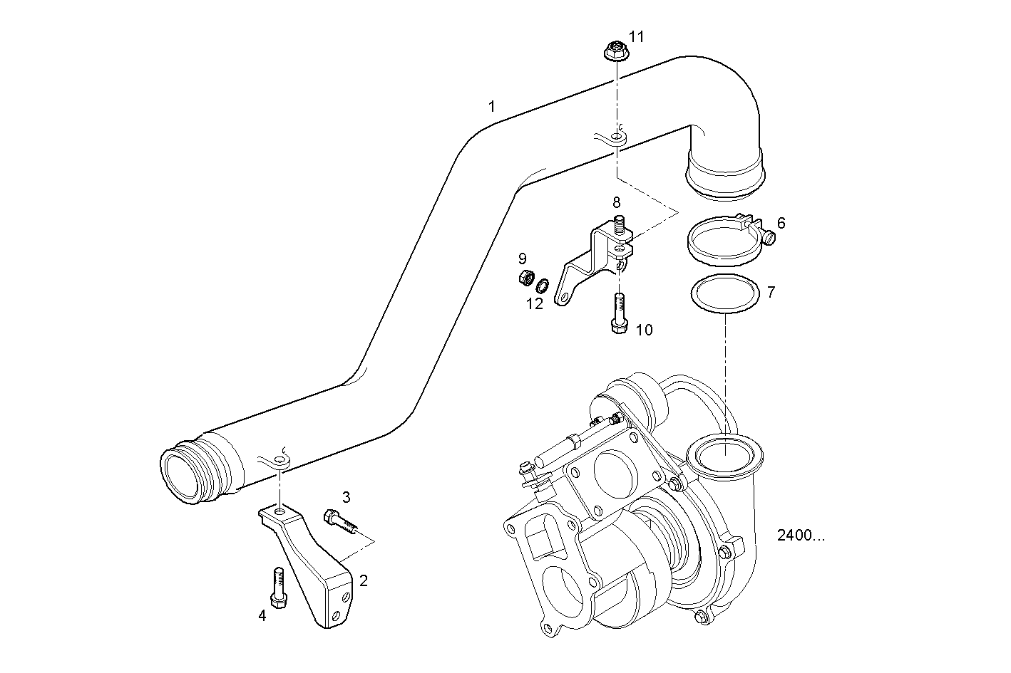 SUPERCHARGING LINES - F4AE0481A*C103 NEF 4 electron. - EURO 3 parts diagram