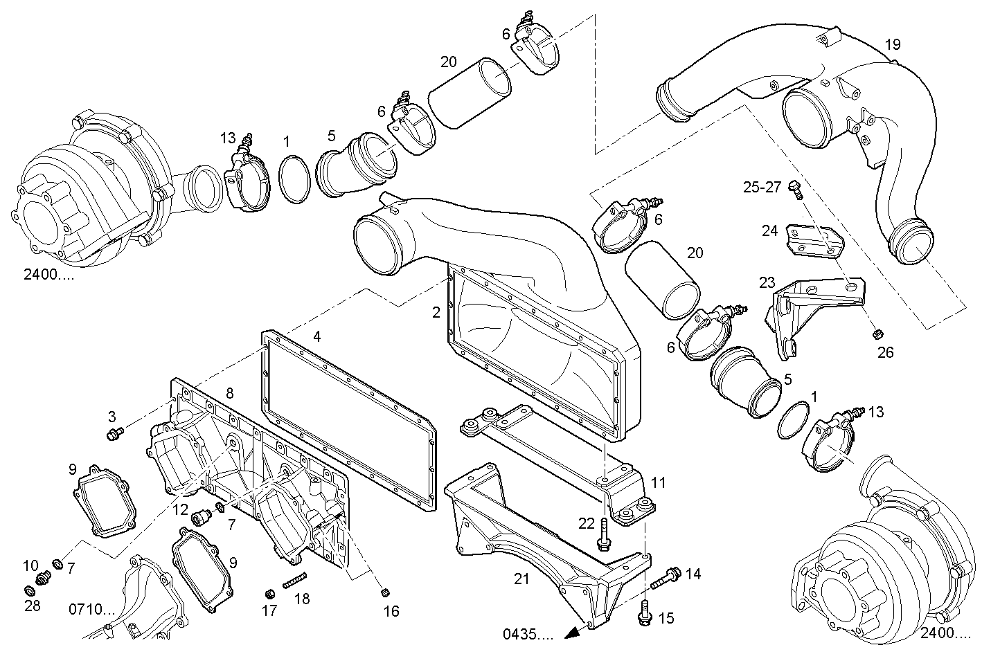 SUPERCHARGING LINES - FVAE2884AB200 VECTOR 8 parts diagram