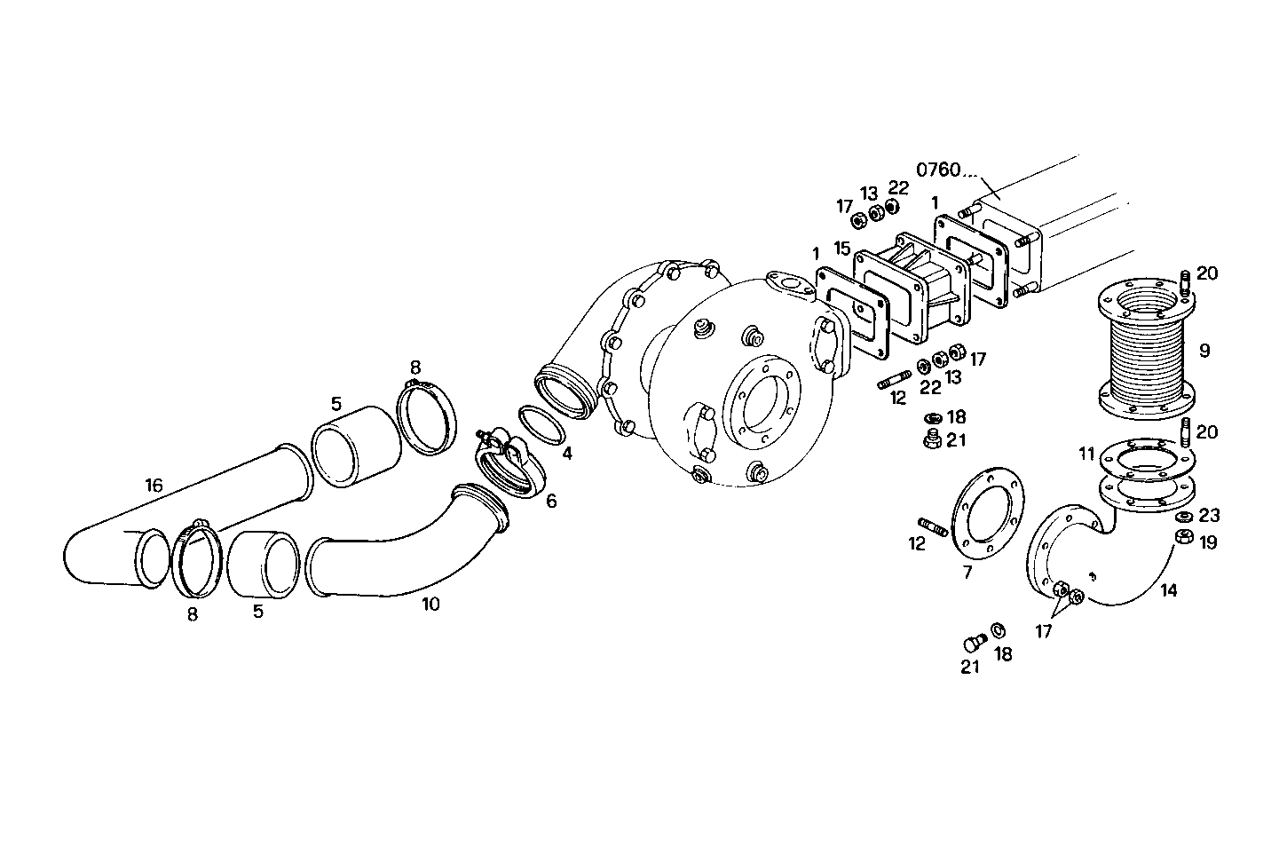 SUPERCHARGING LINES - 8210SRM40.30A550 8210SRM40 parts diagram