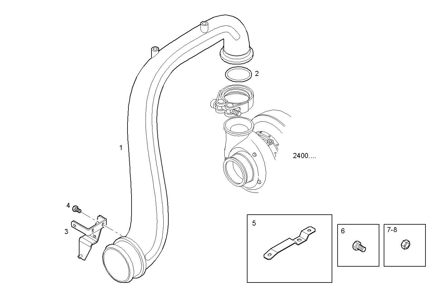 EXIT AIR PIPE - F3BE0681M*B722 CURSOR 13 - EURO 3 parts diagram