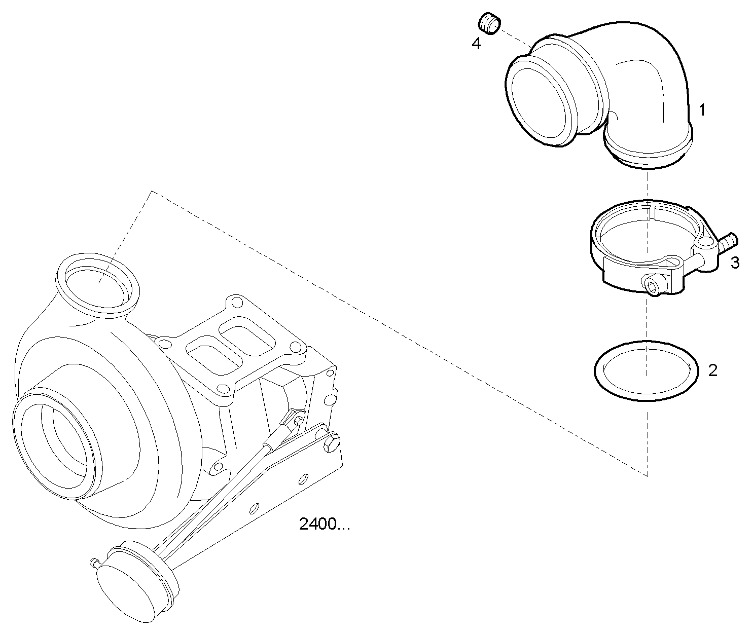 EXIT AIR PIPE - N60ENTD20.00A801 NEF 6 electron. - TIER 2 parts diagram