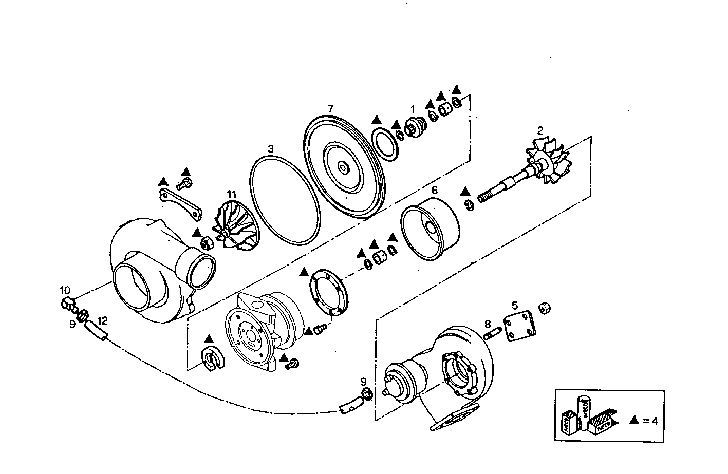 TURBOCHARGER - 8040SRC21.11 8040SRC21 parts diagram