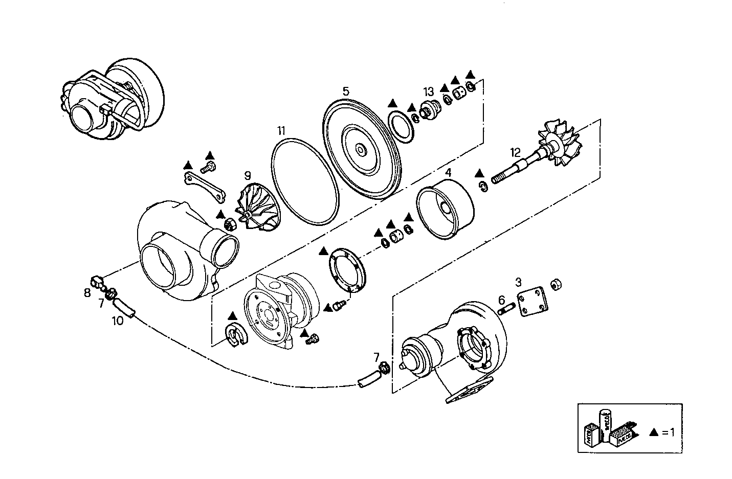 TURBOCHARGER - 8040SC25.00A007 8040SC25 parts diagram
