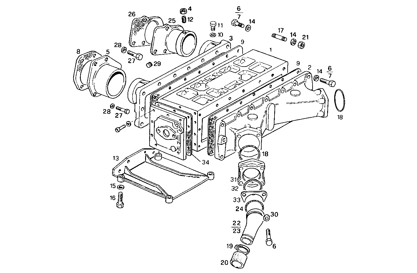 AIR - WATER HEAT EXCHANGER parts diagram