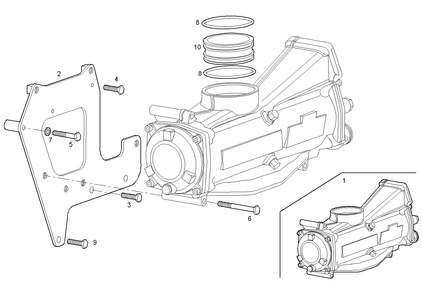 AIR - WATER HEAT EXCHANGER - N67ENTM45.10 NEF 6 electron. parts diagram