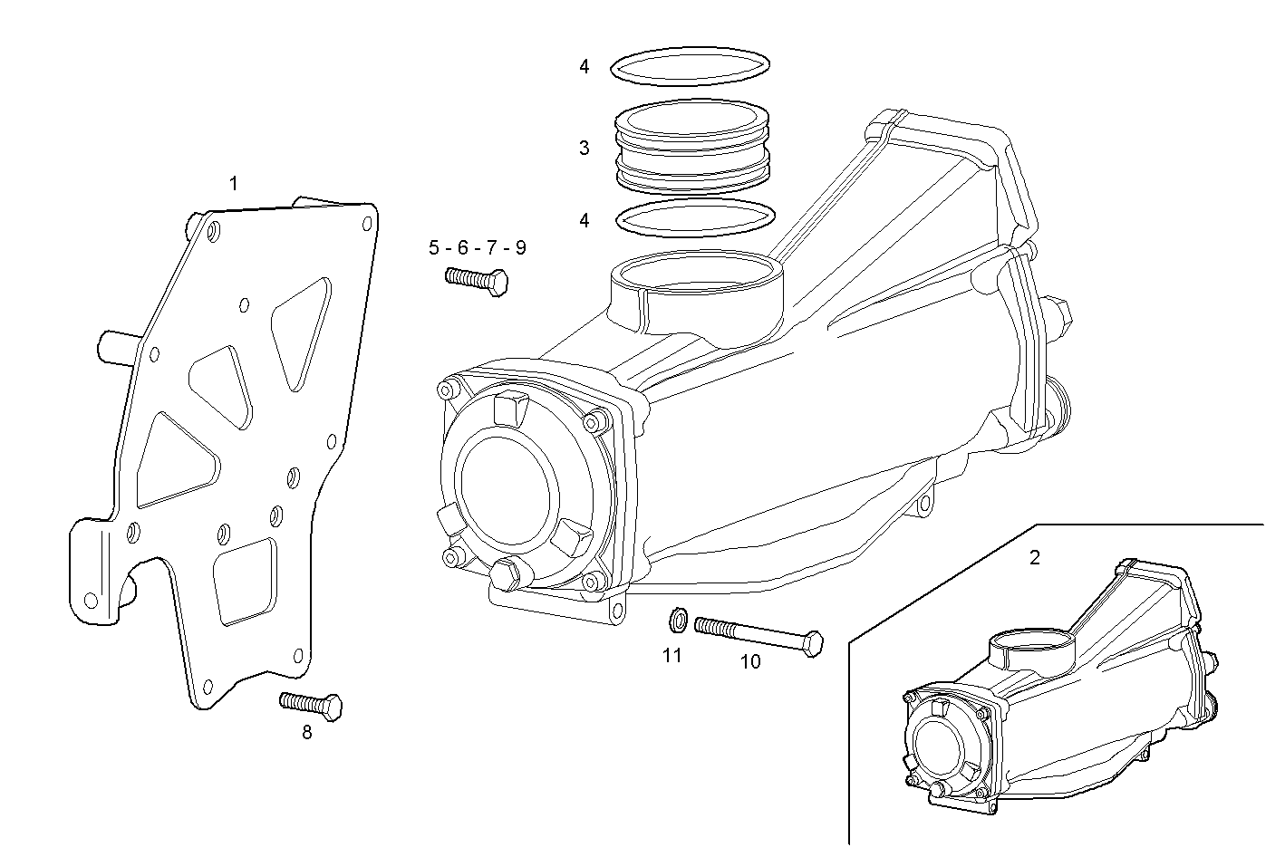 AIR - WATER HEAT EXCHANGER - N40ENTM25.10 NEF 4 electron. parts diagram