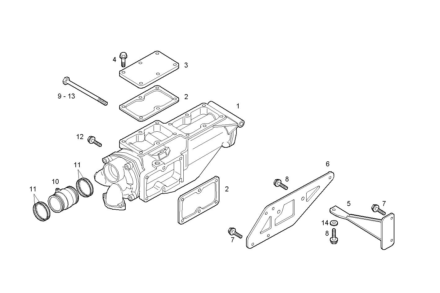AIR - WATER HEAT EXCHANGER - C13ENTM77.10 CURSOR 13 parts diagram