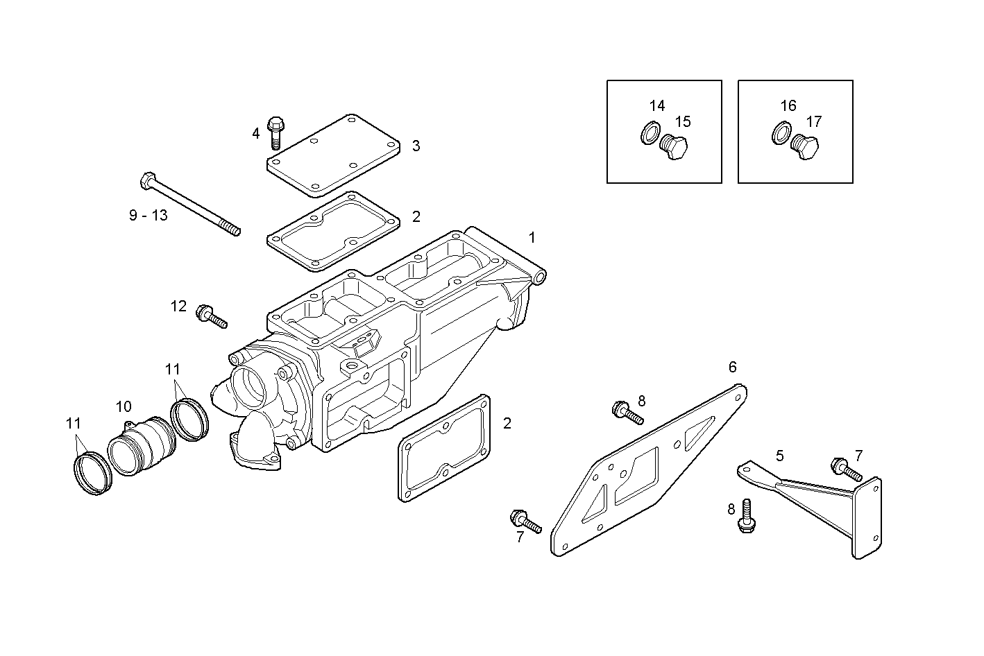 AIR - WATER HEAT EXCHANGER - C13ENTM50.10 CURSOR 13 parts diagram