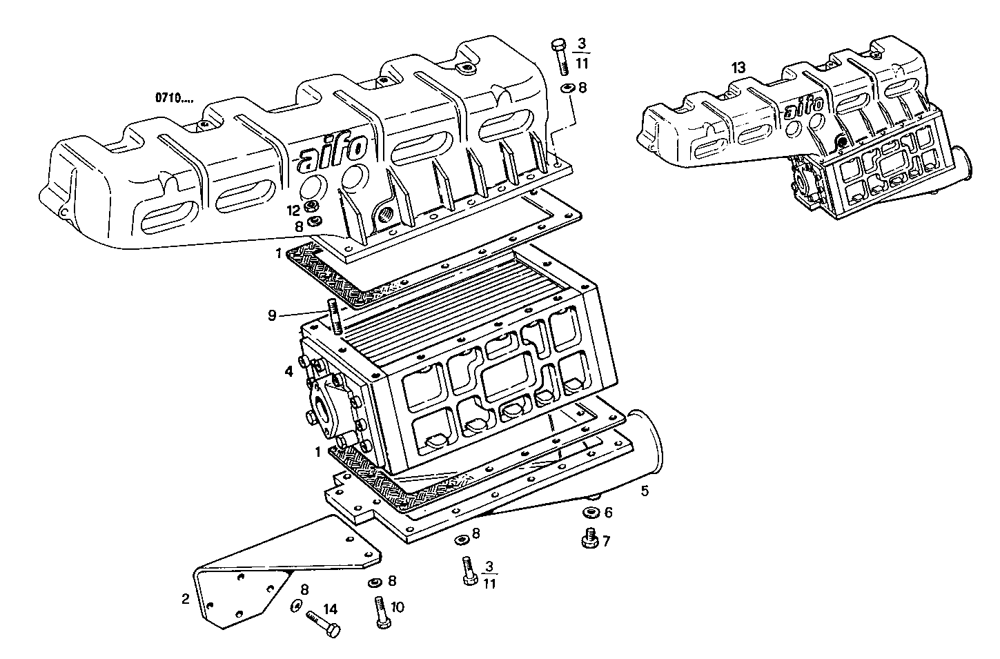 AIR - WATER HEAT EXCHANGER - 8210SRM36.10 8210SRM36 parts diagram
