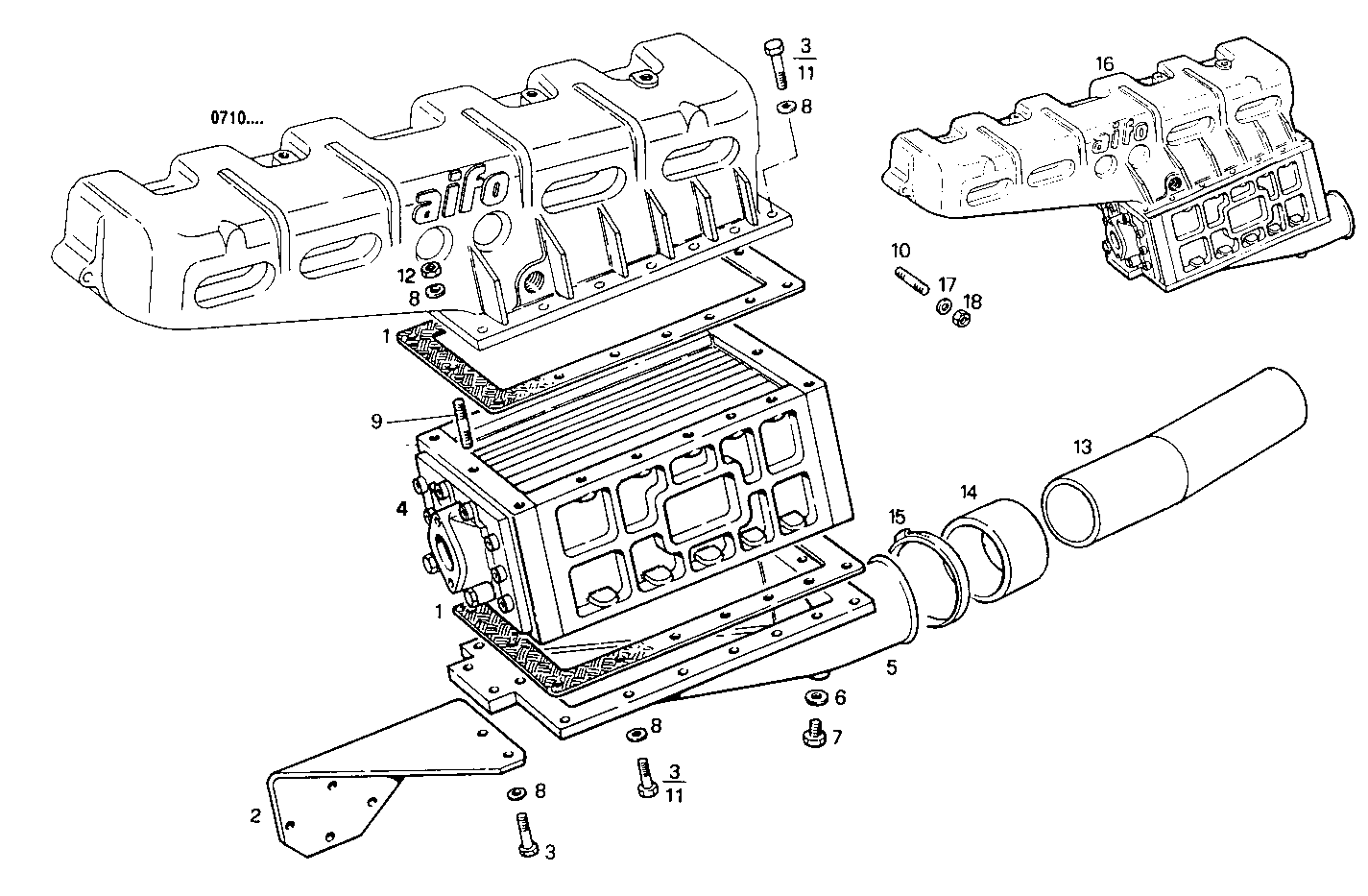 AIR - WATER HEAT EXCHANGER - 8210SRG75.10A500 8210SRG75 parts diagram