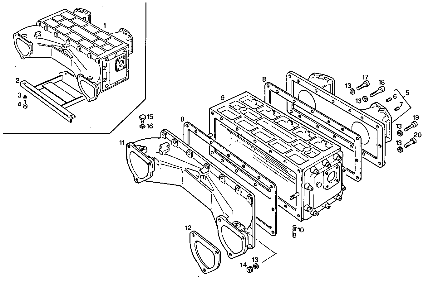 AIR - WATER HEAT EXCHANGER - 8291SRM75.10 8291SRM75 parts diagram